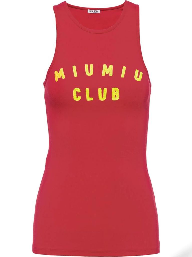 ribbed Miu Miu Club sleeveless top