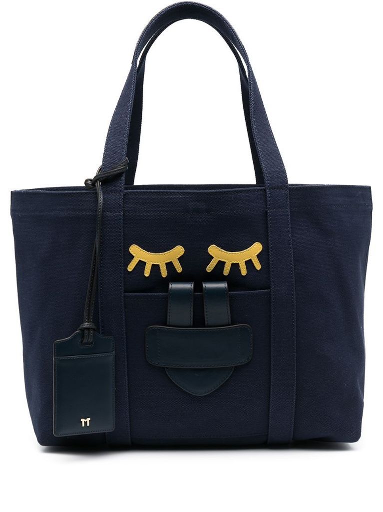 Eyes Closed cotton tote bag