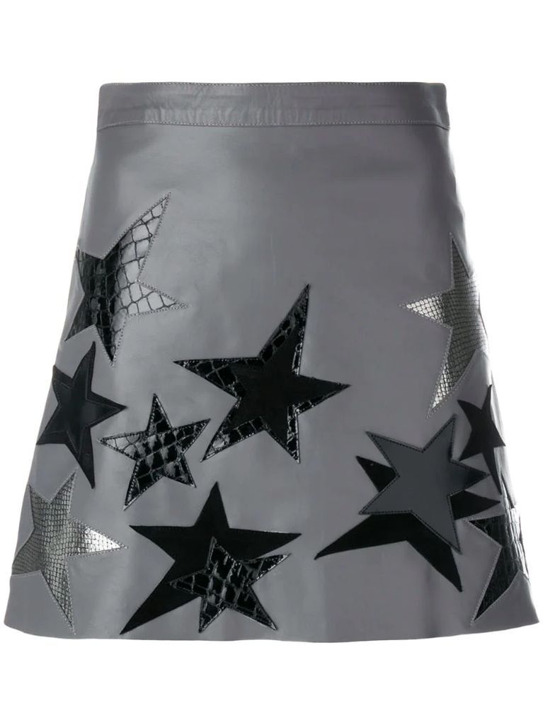 star patch a-line skirt