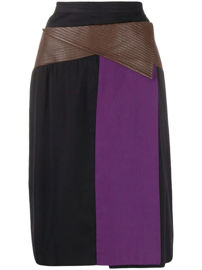 colour-block midi skirt