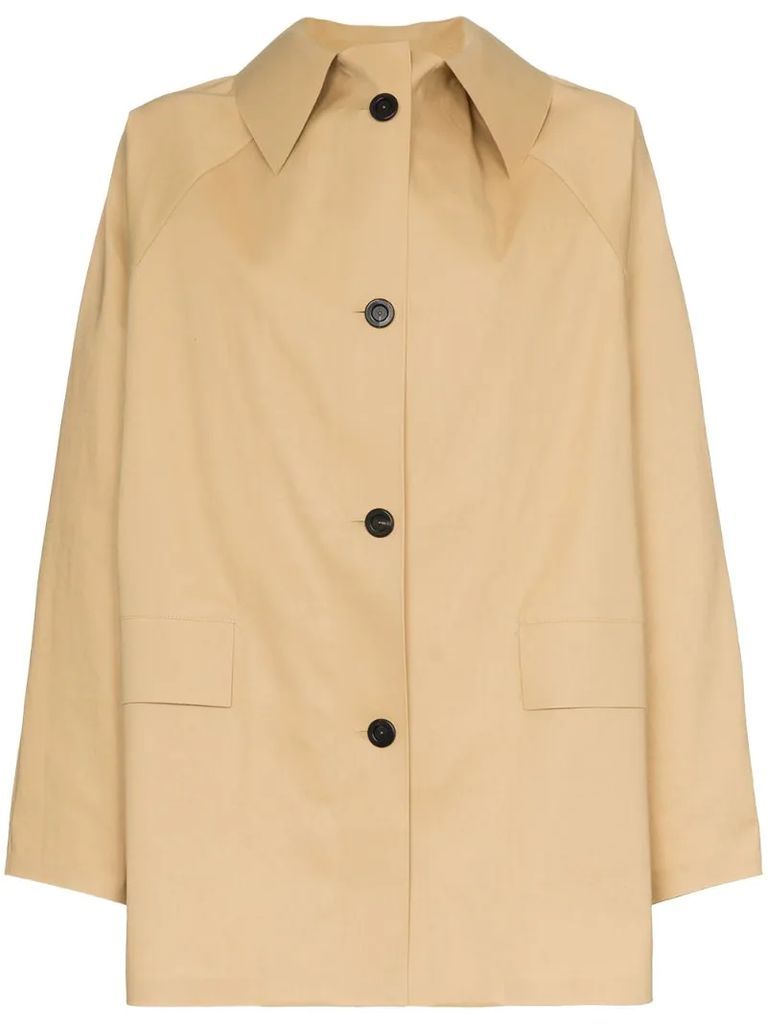 button down trench coat