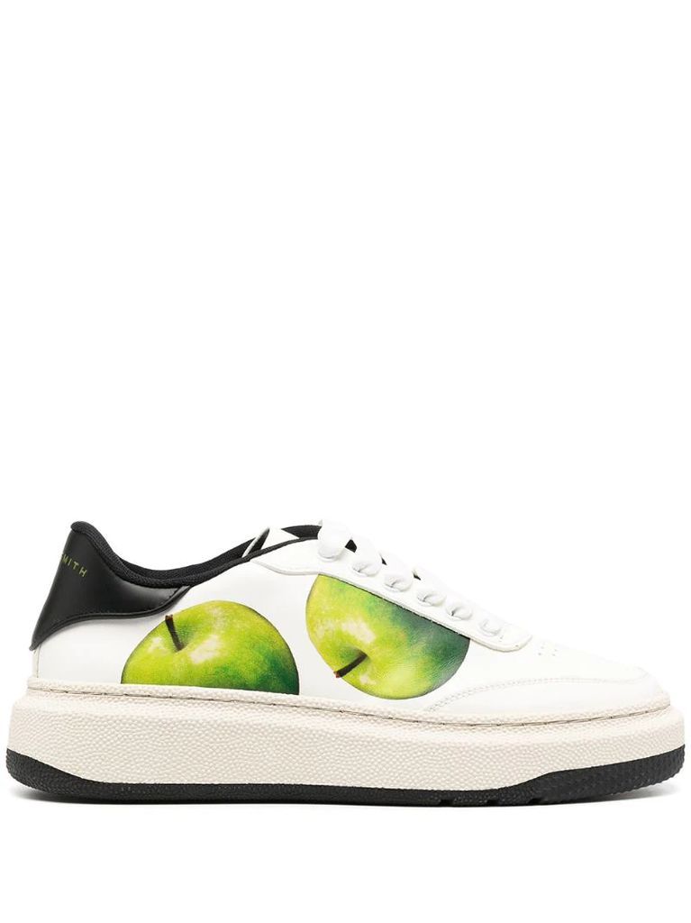 apple print sneakers