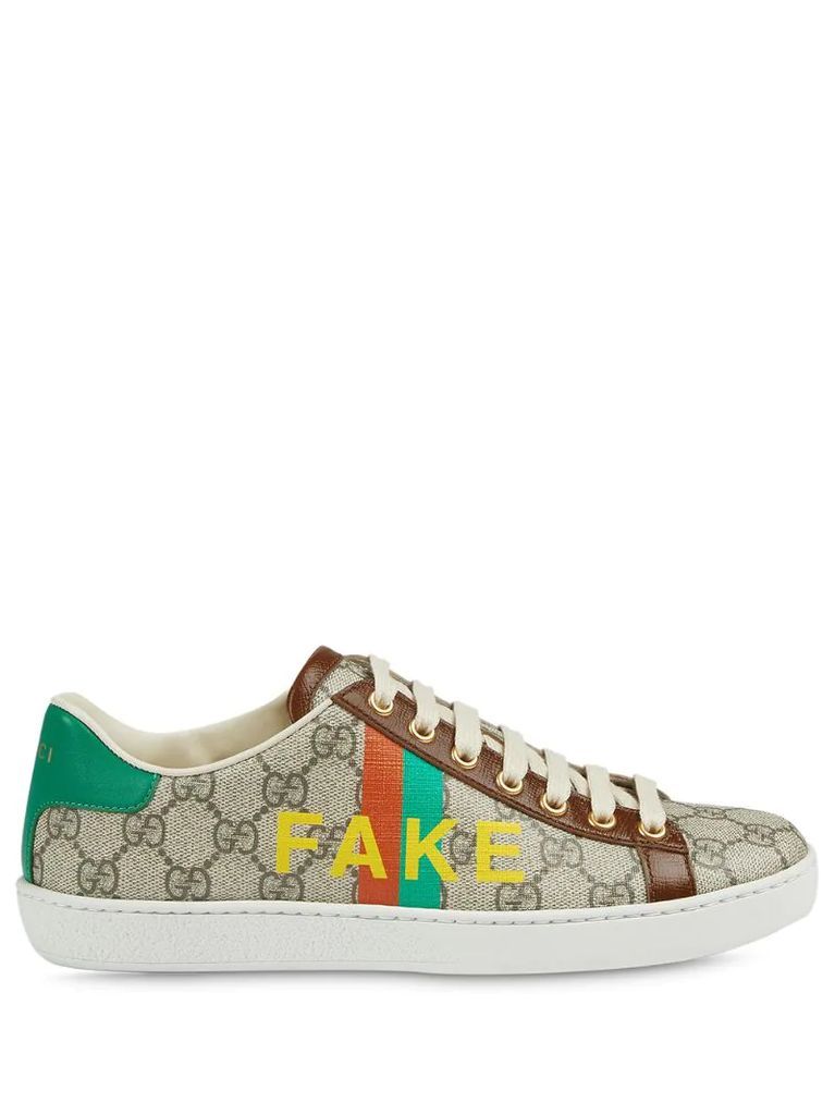'Fake/Not' print Ace sneakers