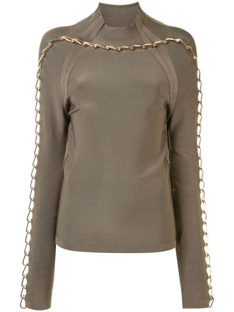 chain link knitted top