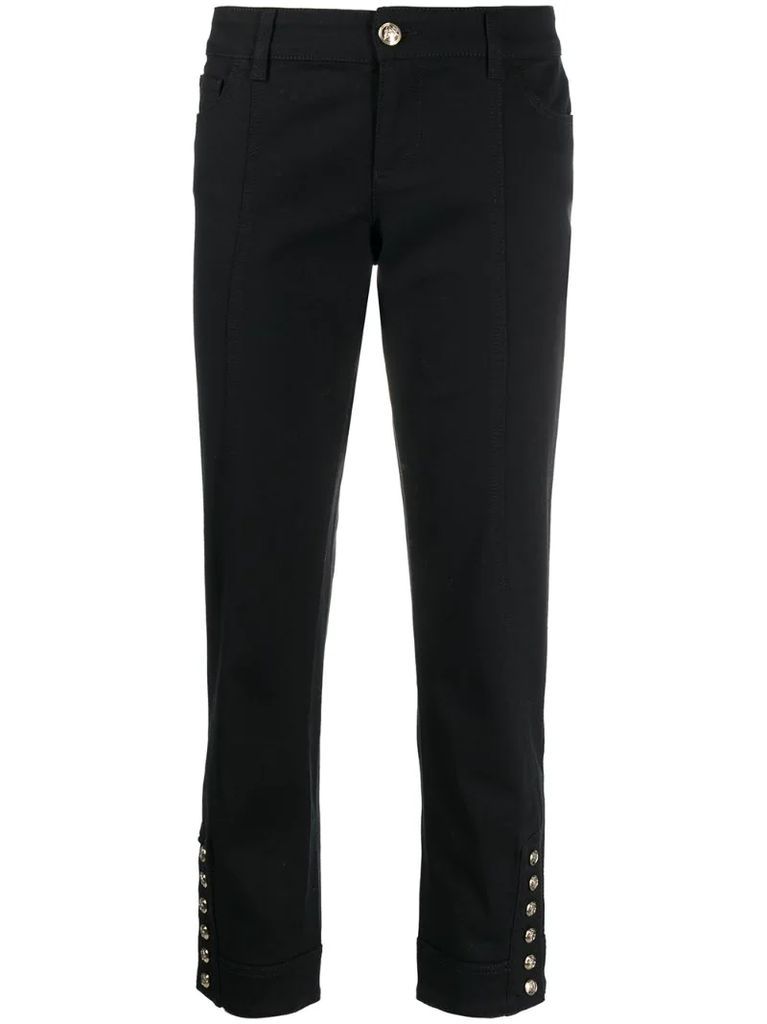 cropped button-detail trousers