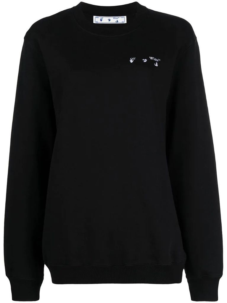 logo-embroidered sweatshirt