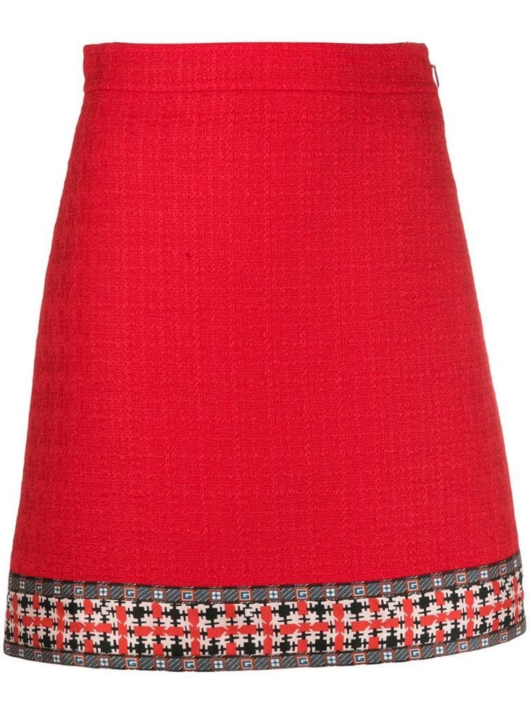 tweed a-line skirt