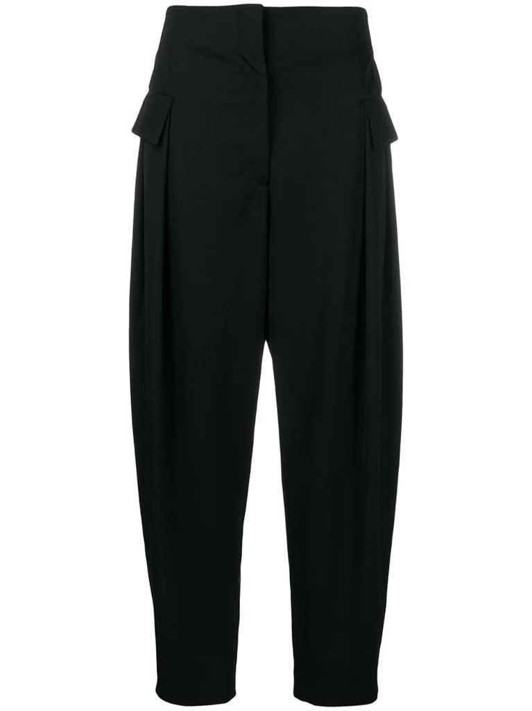 Rosalinda flap pockets tapered trousers