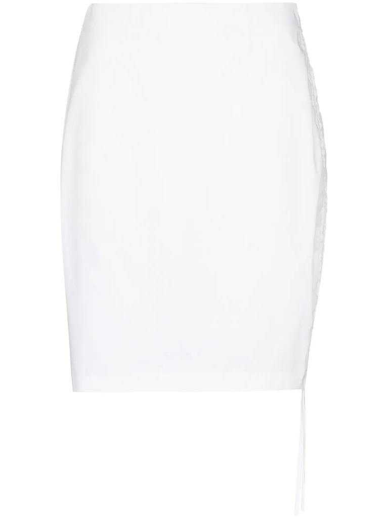 side-tie mini skirt