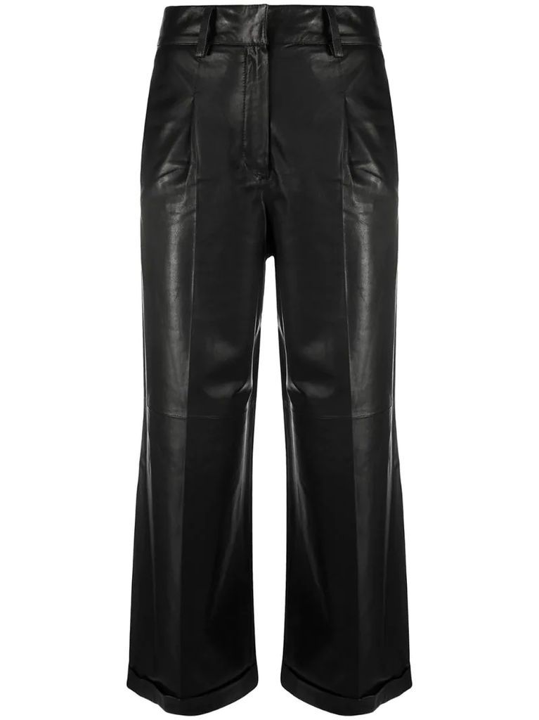 cropped biker trousers