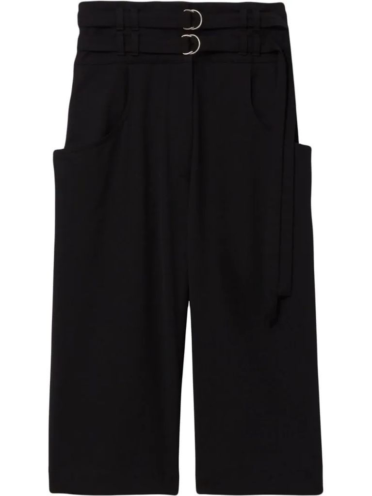 double-belted waist culottes