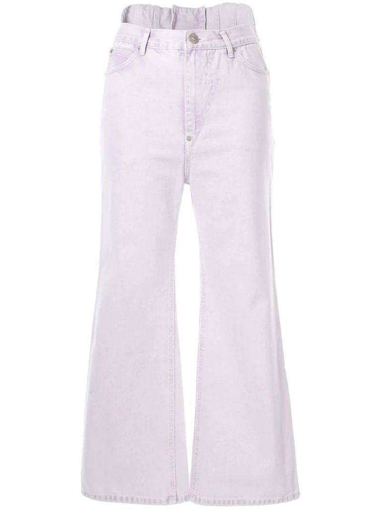 cropped flared jeans
