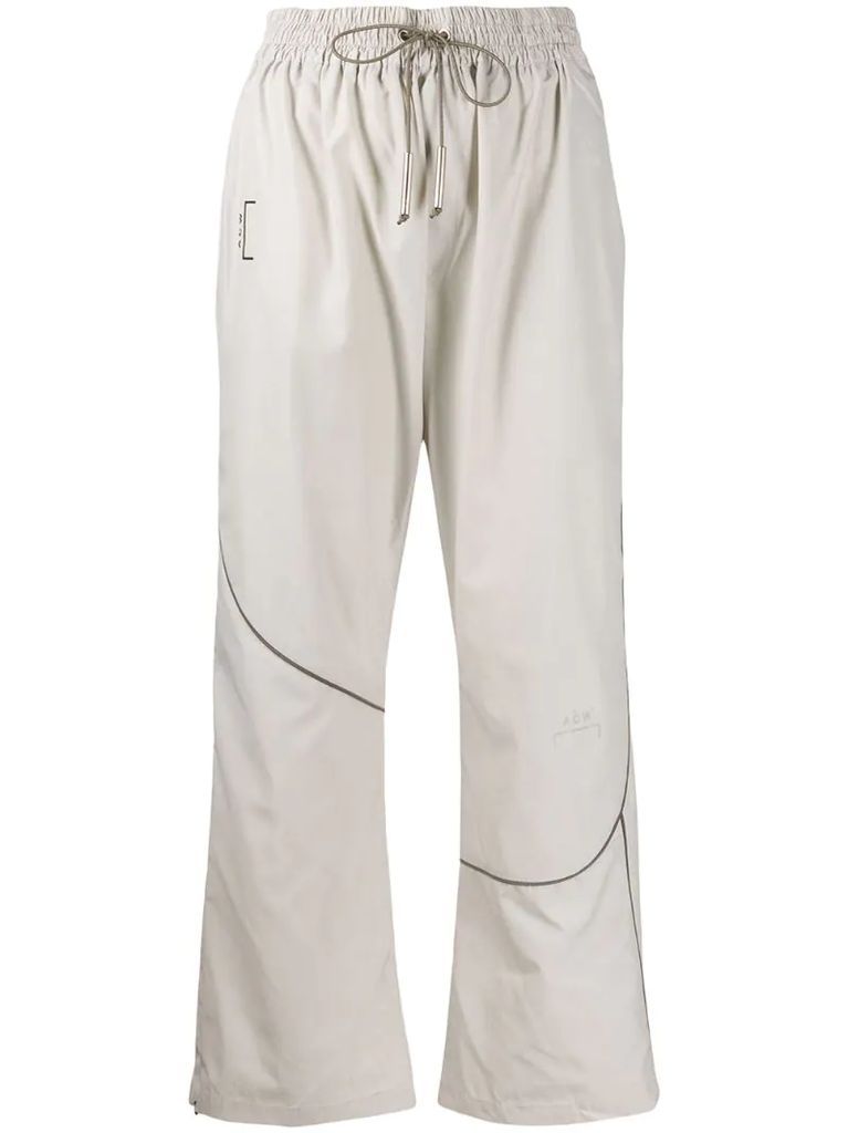 piped trim track pants
