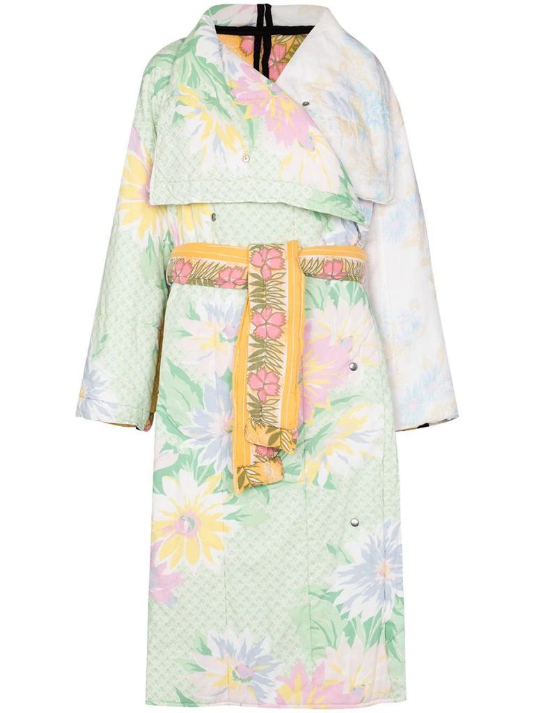 Maggan floral-print belted coat