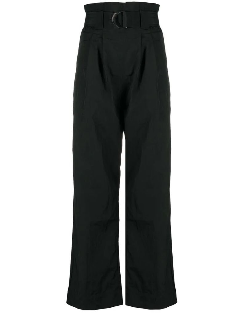 high-waist paperbag trousers