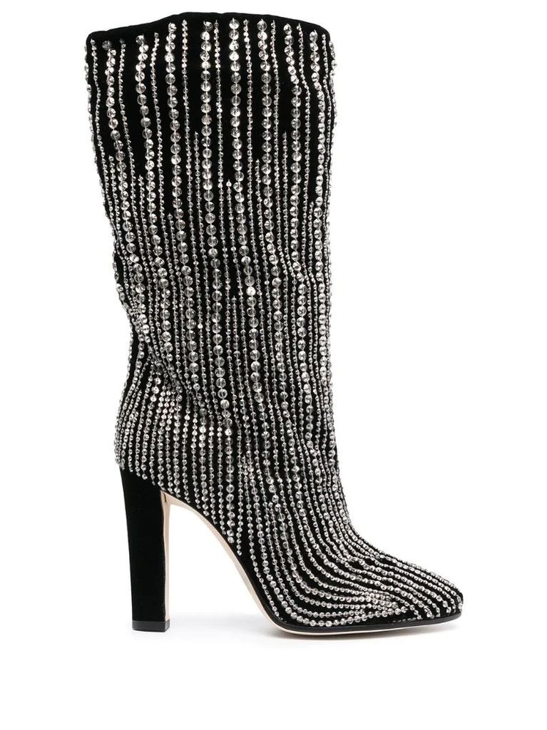sequin-embellished boots