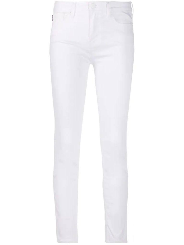 embroidered logo skinny jeans