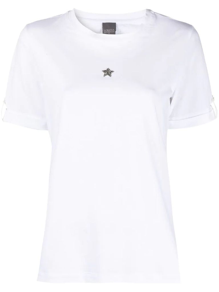 star embroidered T-shirt