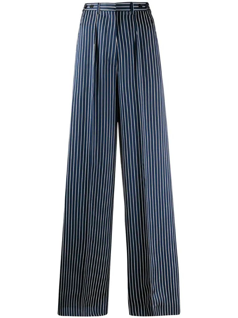striped-print palazzo trousers