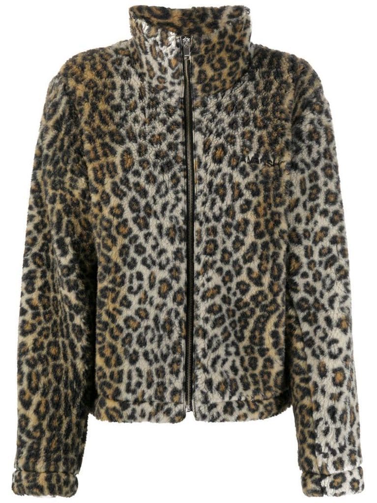 leopard print fleece jacket