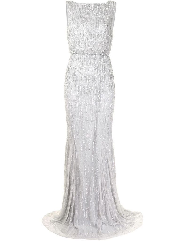 Ava bead-embellished gown