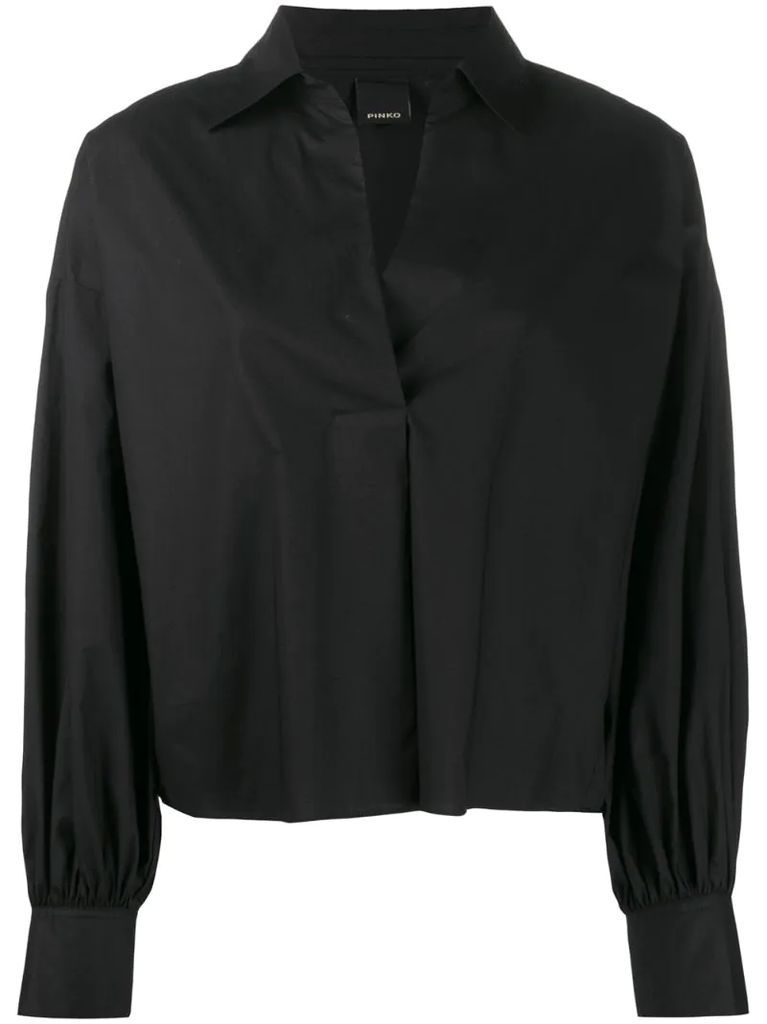 fringed boxy-fit blouse