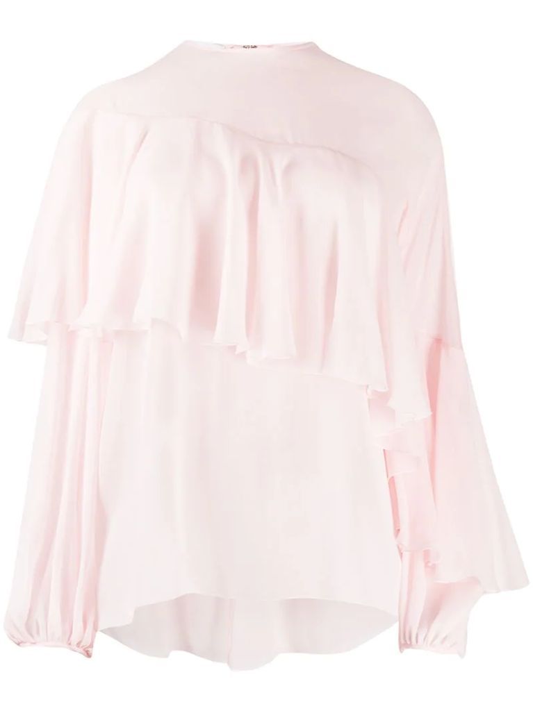 ruffled lightweight blouse