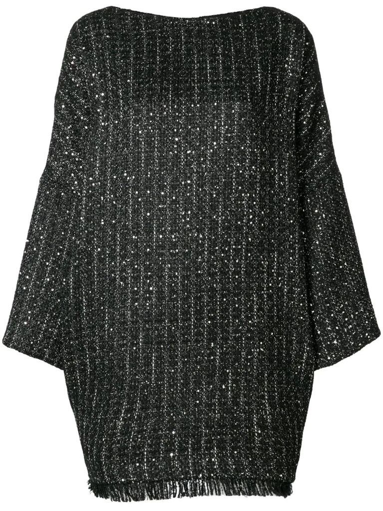 boxy-fit tweed dress