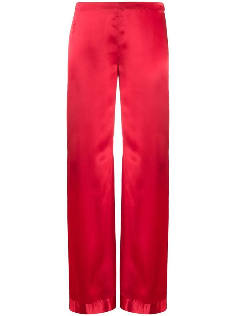 1990s wide-leg silk trousers