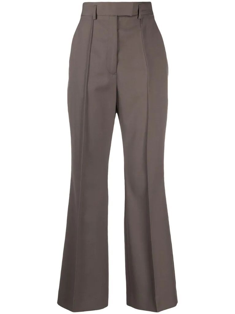 cropped flared trousers