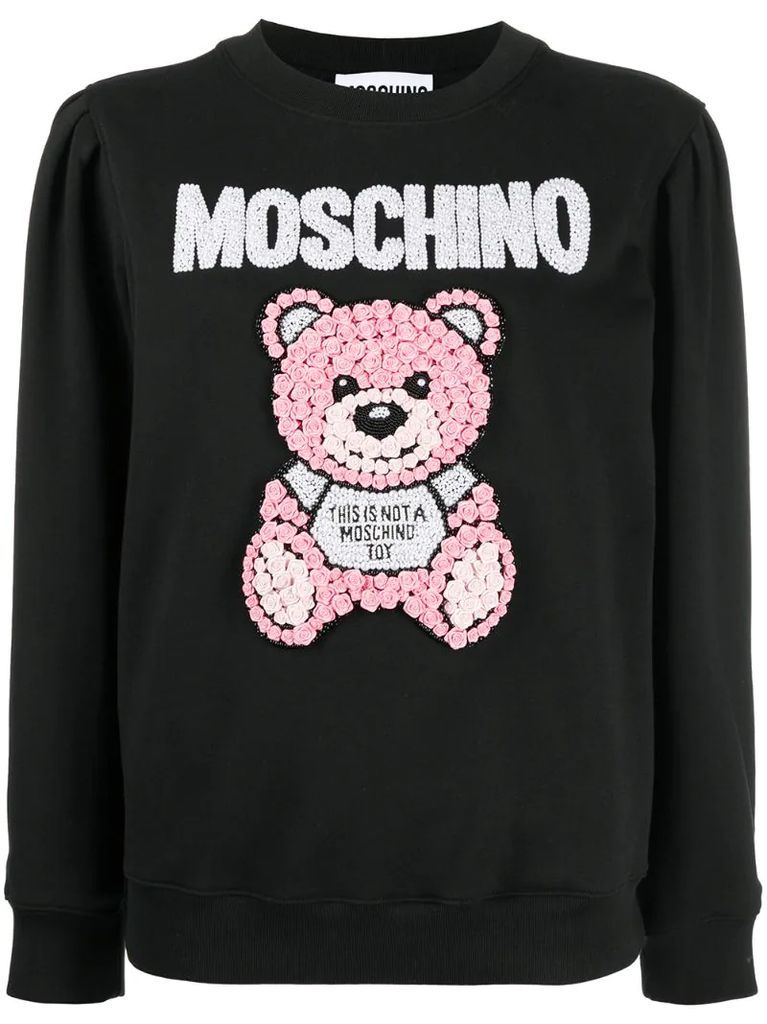 Teddy Bear embroidery sweatshirt