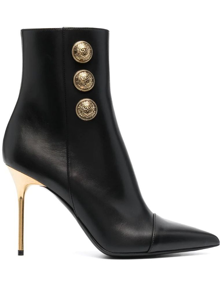 button-detail ankle boots