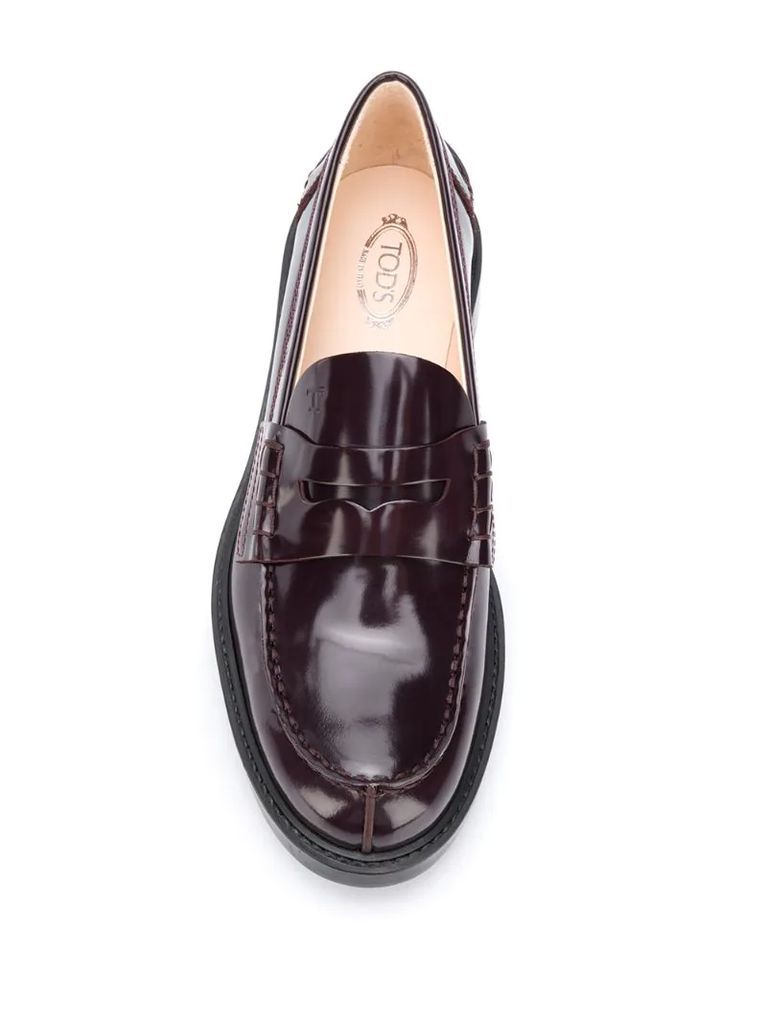 leather penny loafers