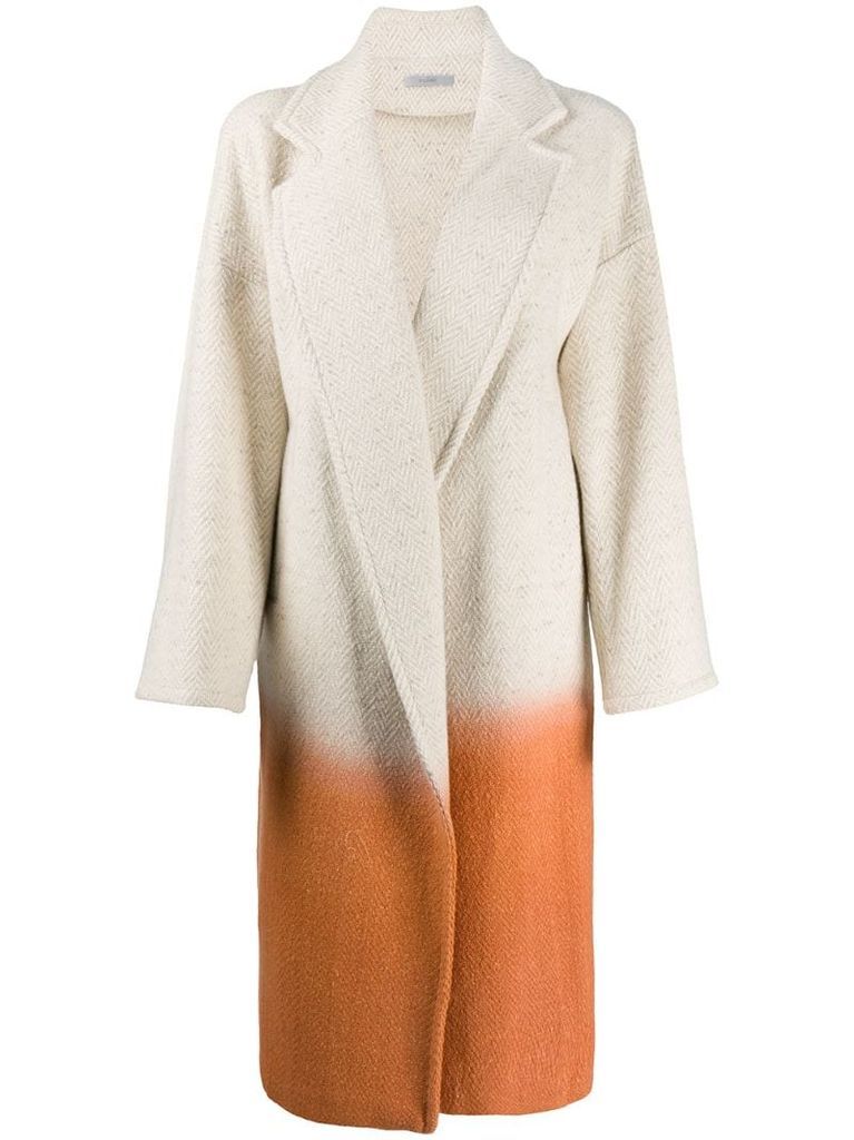 colour-block oversized coat