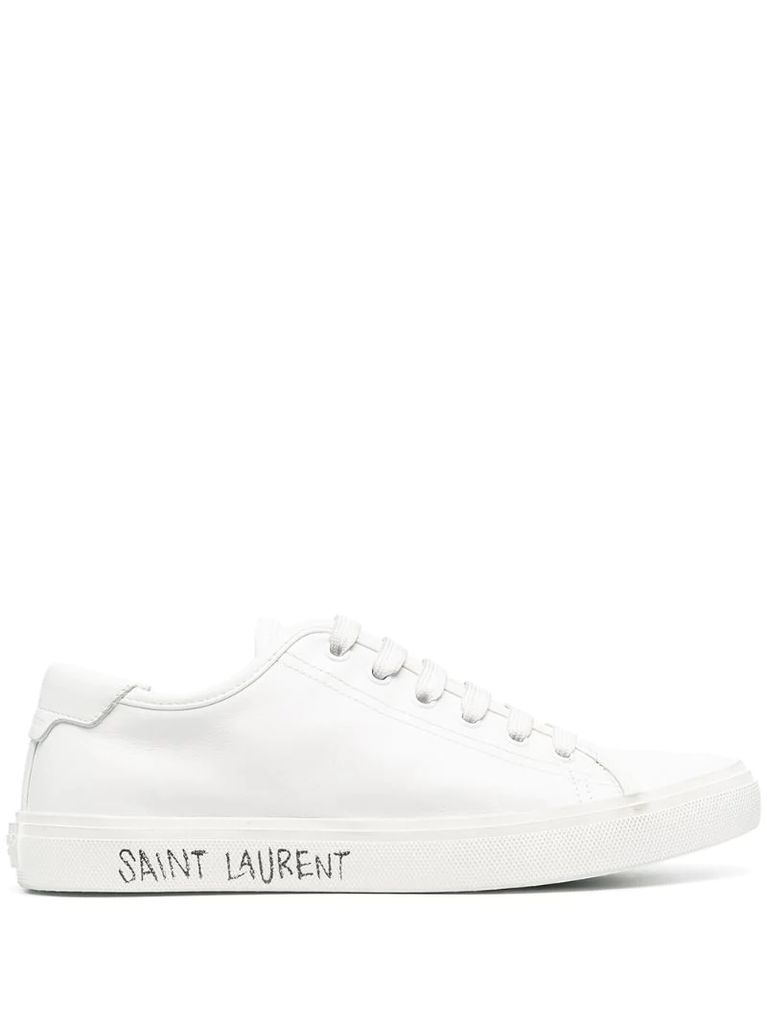 logo-print lace-up trainers