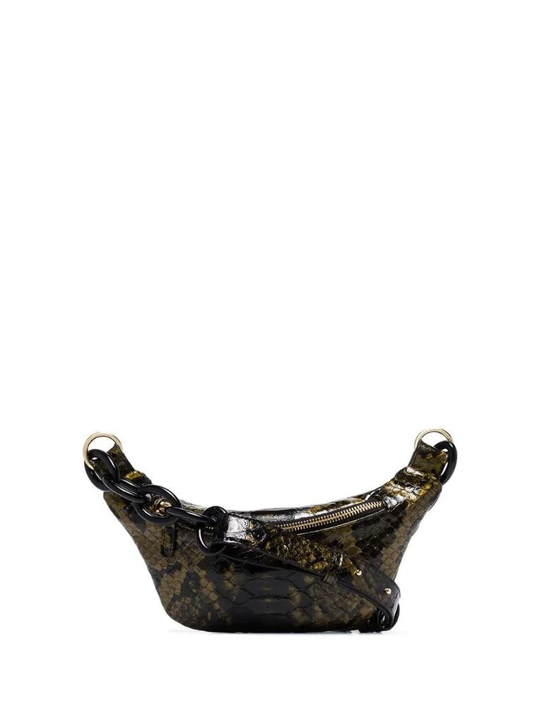 crocodile-effect belt bag