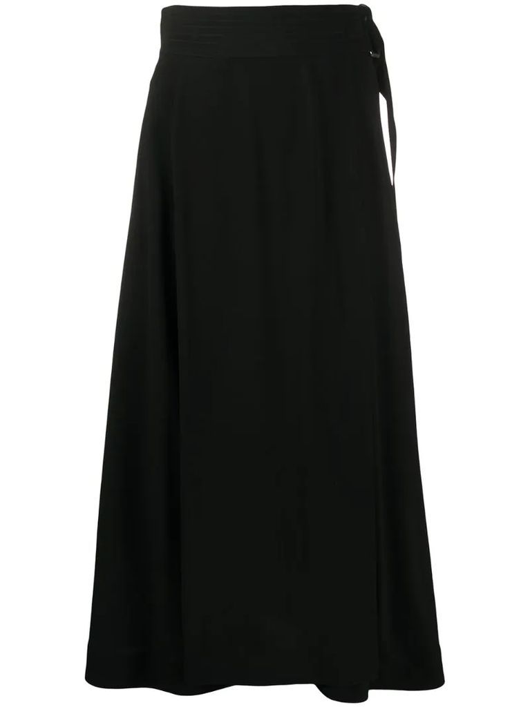 cutout-back midi skirt