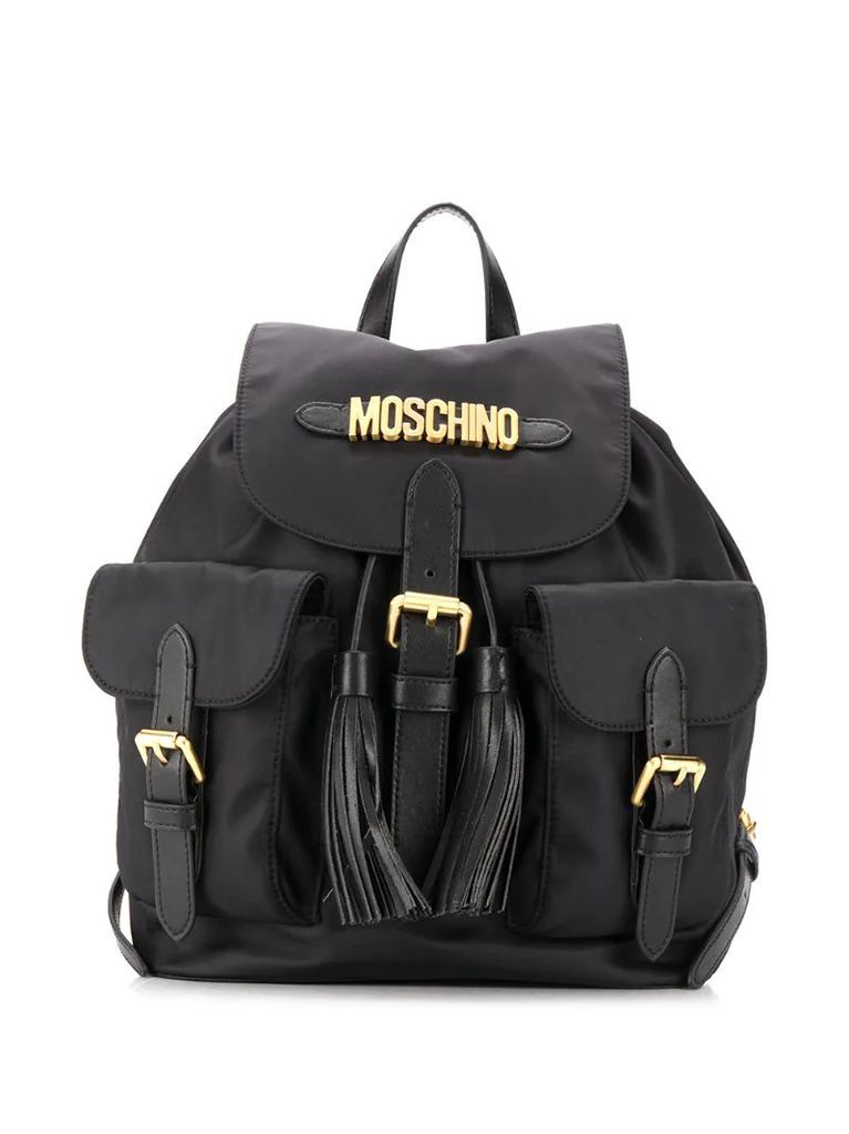 logo tassel backpack