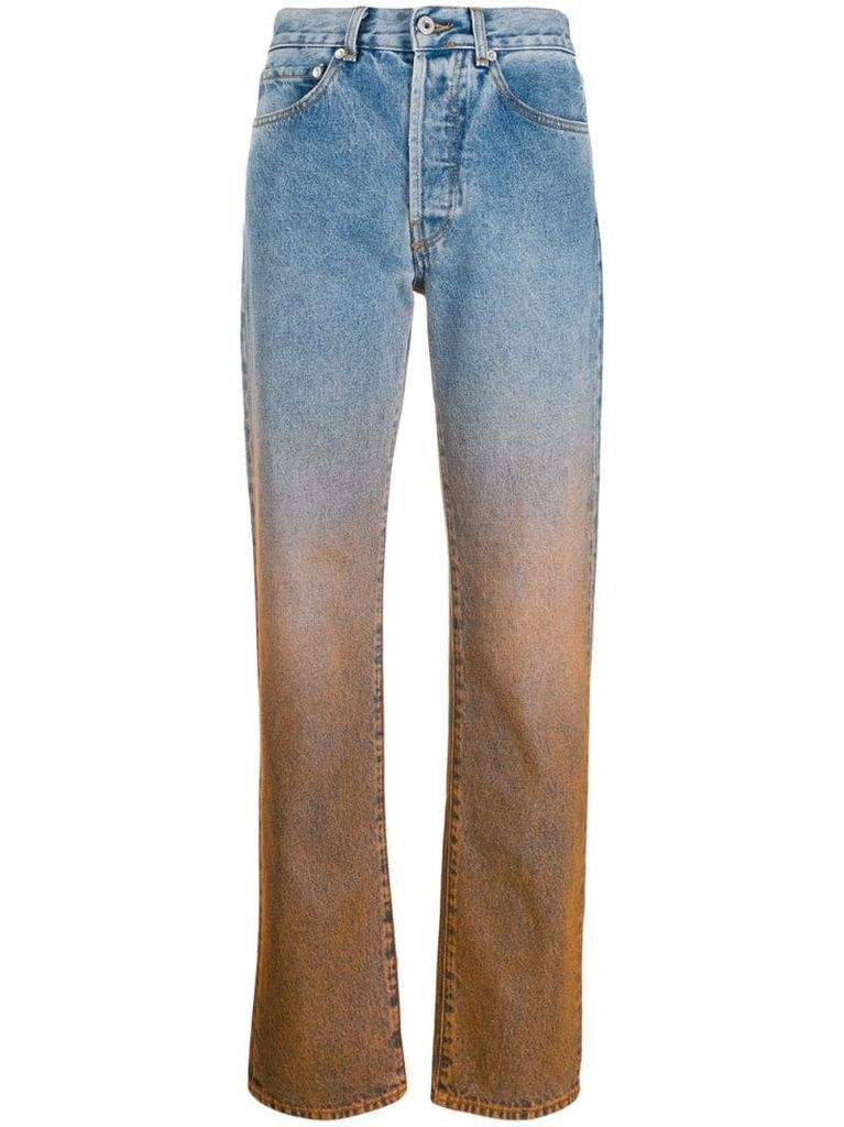 Degrade two-tone jeans