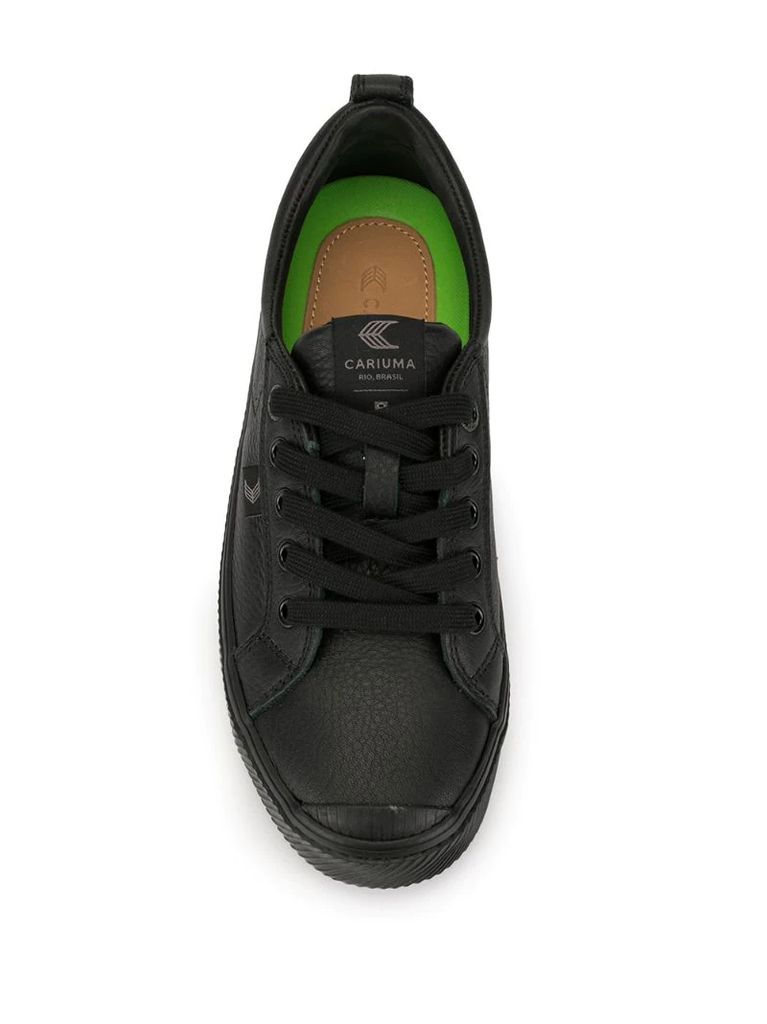 OCA Low Triple Black Premium Leather Sneaker