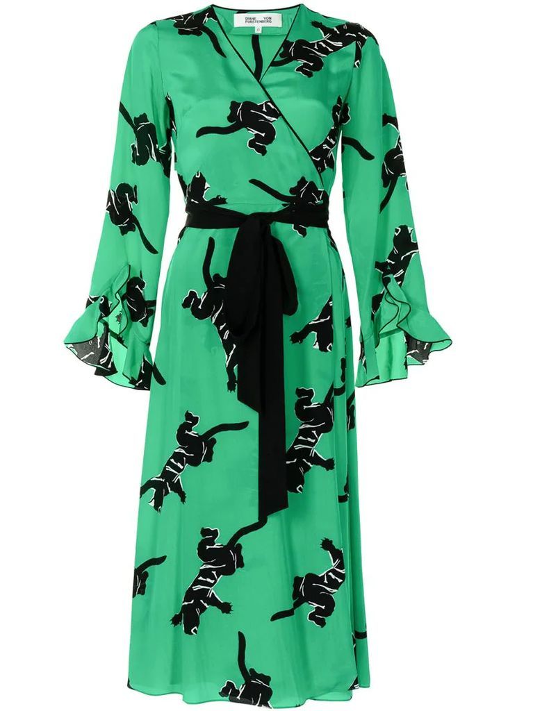 Serena jaguar-print dress