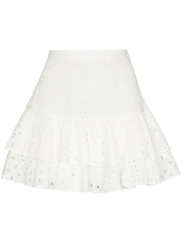 Natalie broderie-anglaise mini skirt