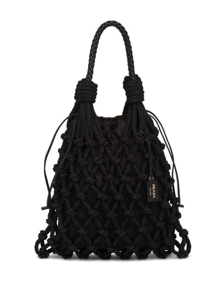 knotted cord tote bag