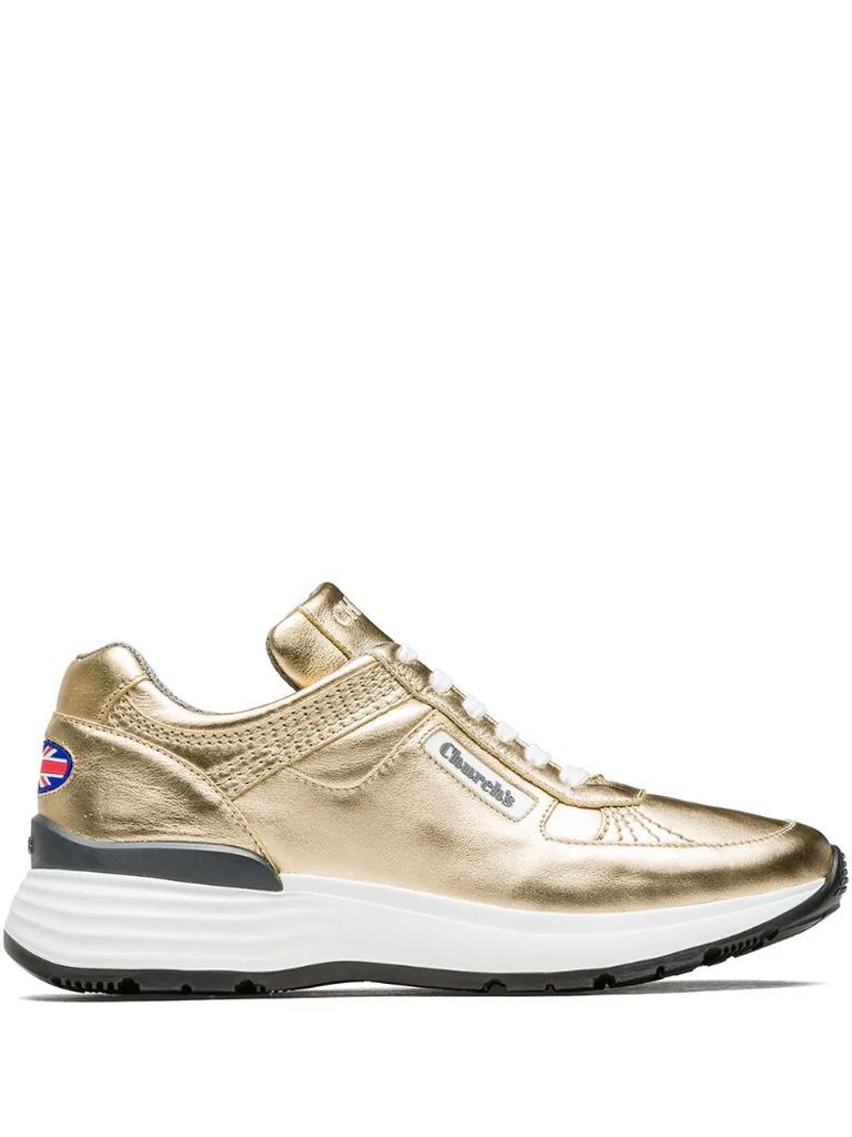 metallic Plume low-top sneakers