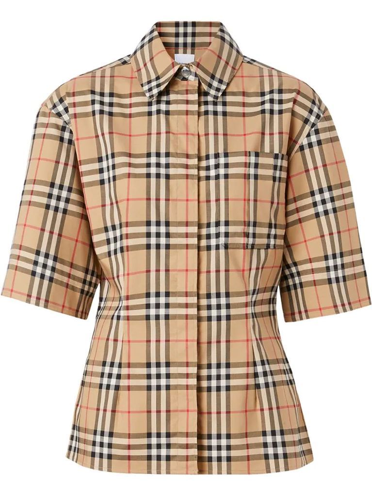Vintage Check short-sleeved shirt