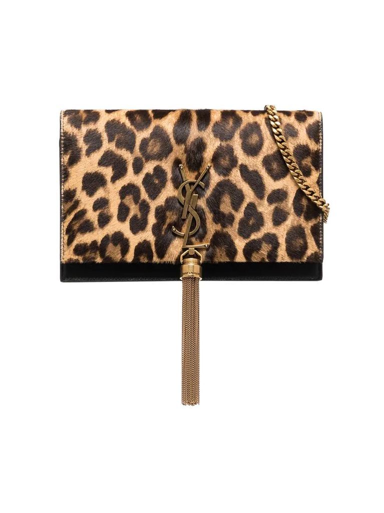 Kate leopard print clutch bag