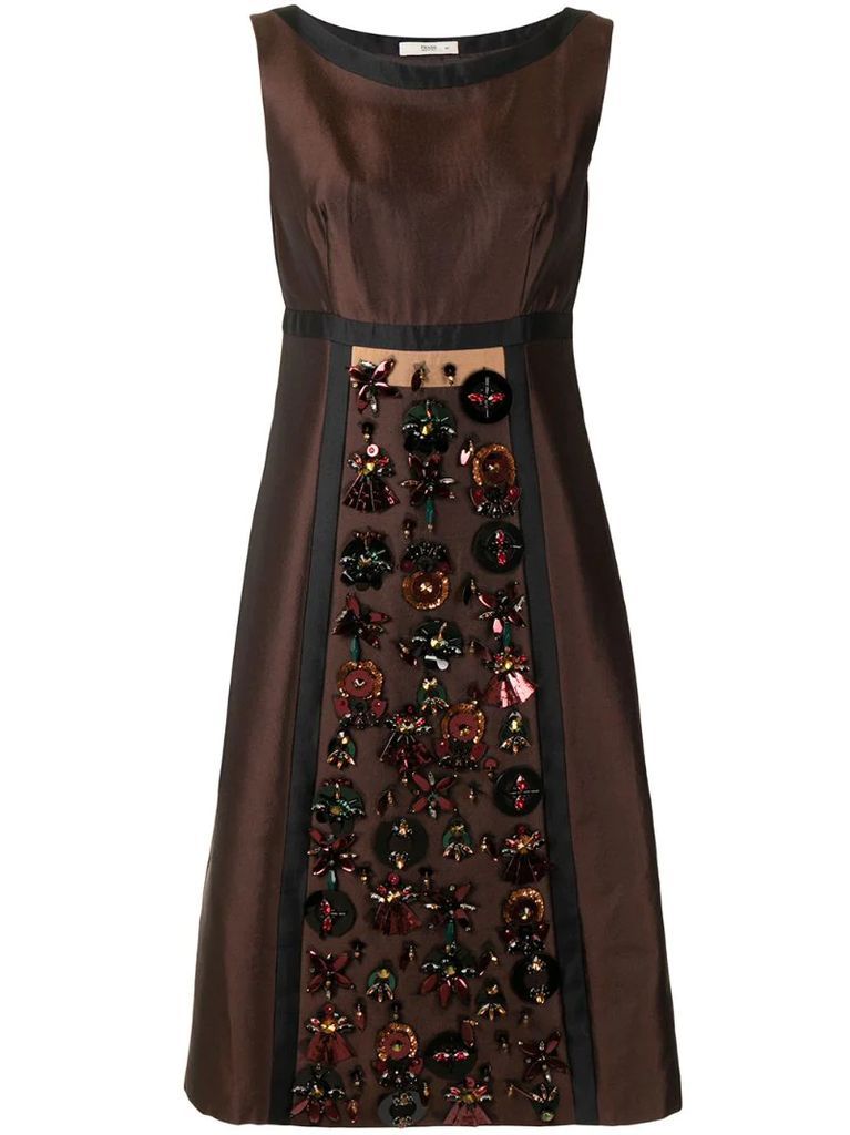 crystal-embellished A-line dress