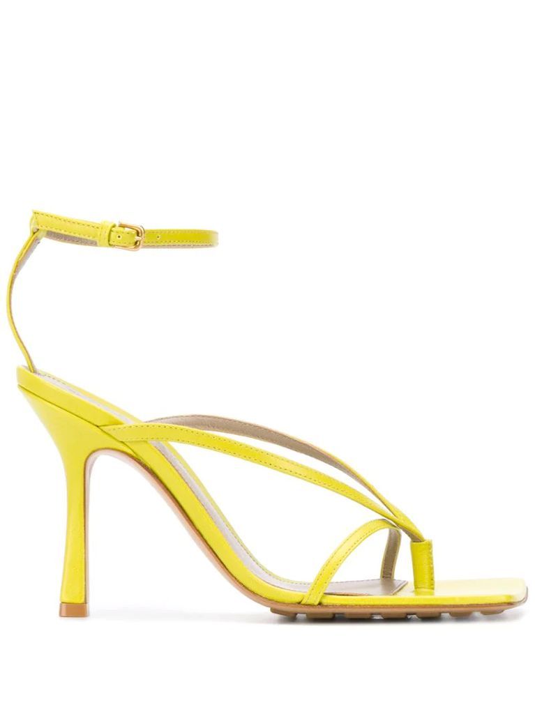 Stretch 90mm ankle-strap sandals