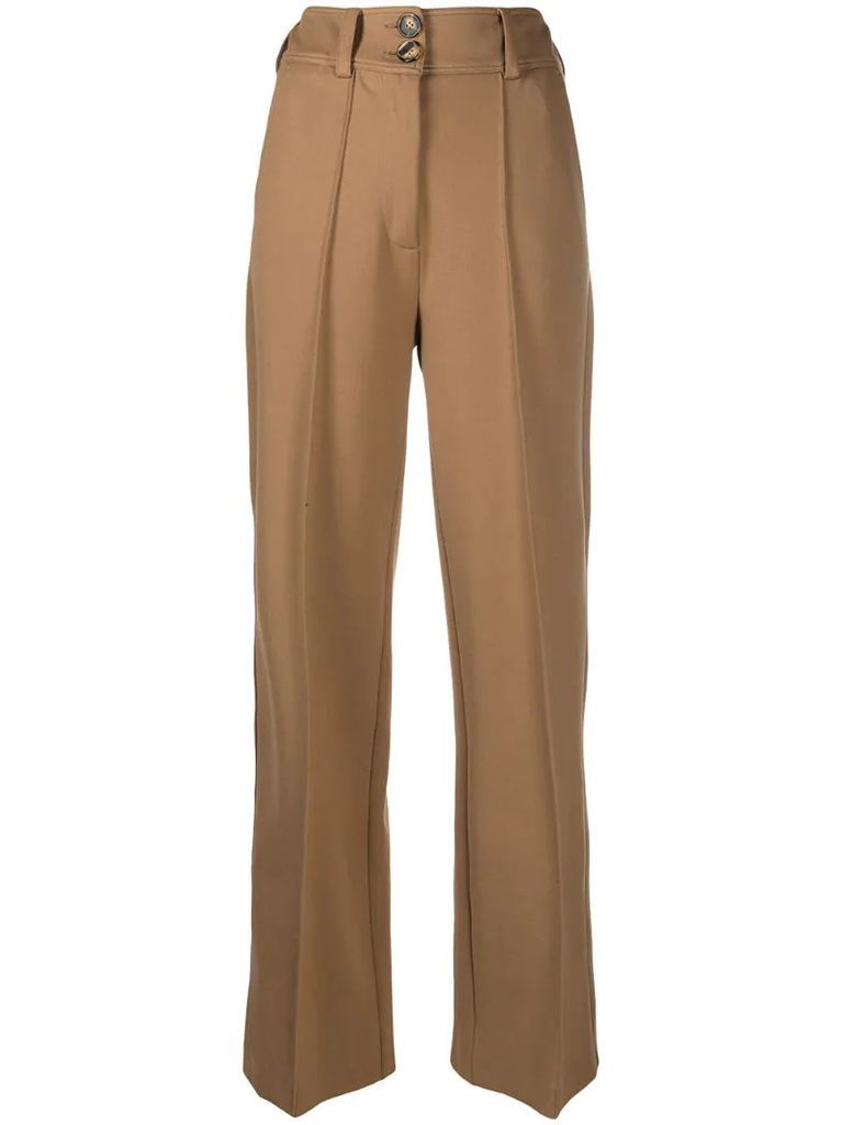 high-waisted wide leg trousers