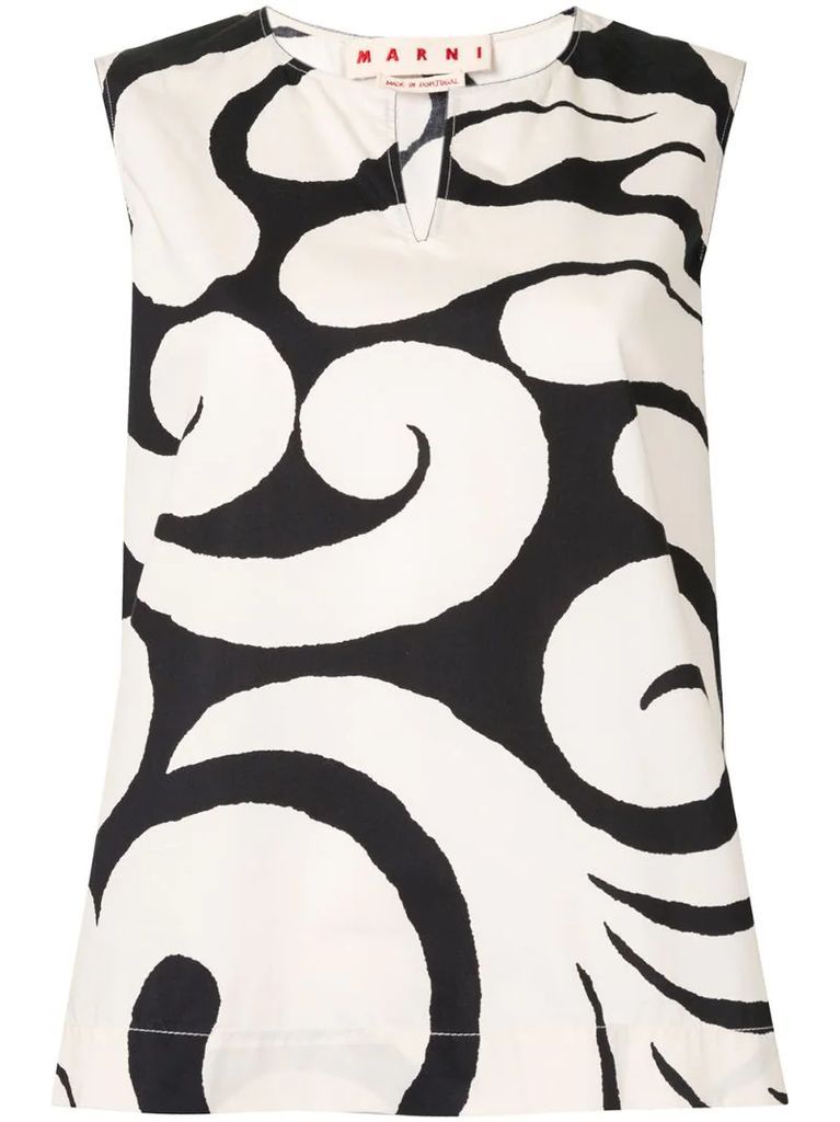 abstract print top